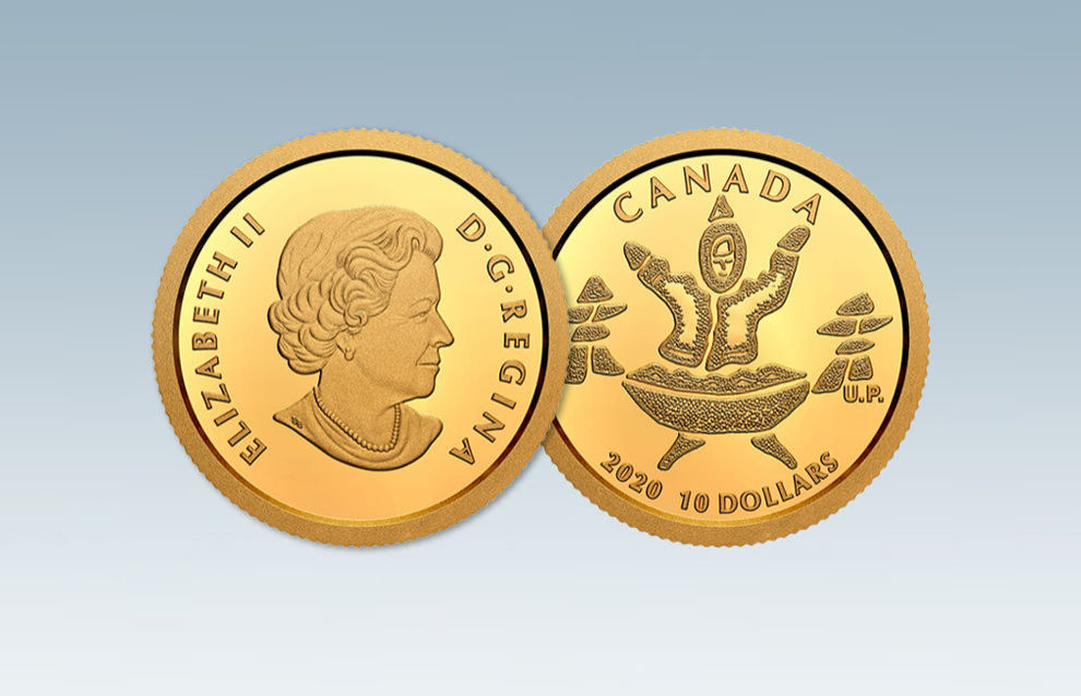 Канада выпускает 10-долларовую монету с изображением инуксуит и куллика