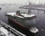 The launch ceremony for the Severny Polyus ice-resistant self-propelled platform (Project 00903) in St. Petersburg