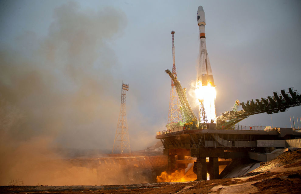 Запуск ракеты-носителя «Союз-2.1б» с космическим аппаратом «Арктика-М» c космодрома Байконур