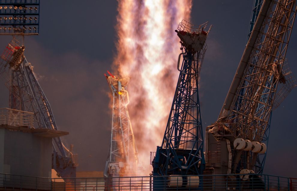 Запуск ракеты-носителя Союз-2.1б