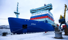 The icebreaker Ural to sail on first mission from Murmansk