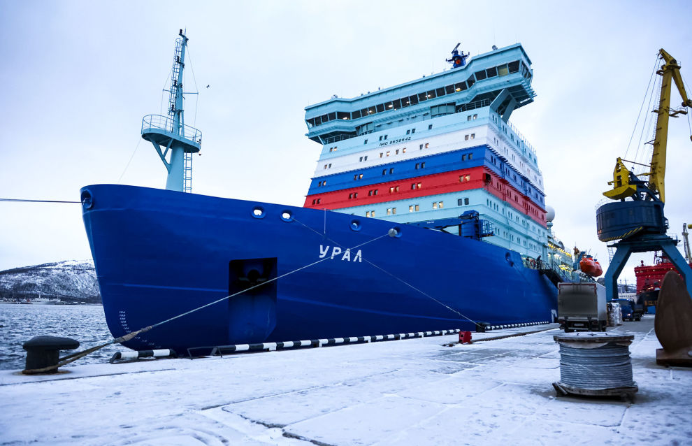 The icebreaker Ural to sail on first mission from Murmansk