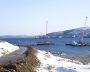 Construction site of the Lavna universal seaport on the western coast of Kola Bay in the Murmansk Region. 