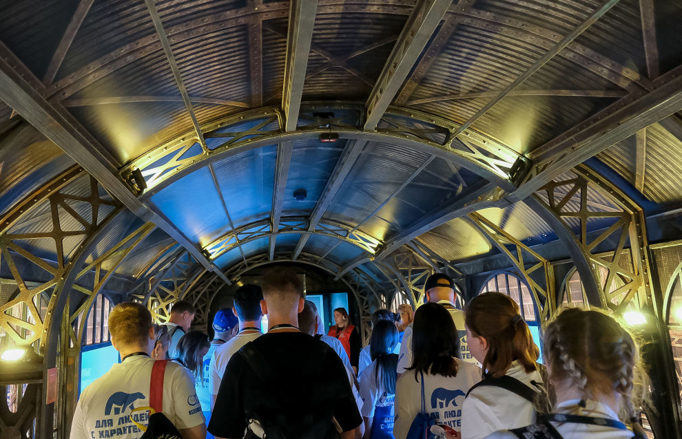 Victory Train touring display in Murmansk 