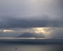 Clouds are seen over the Arctic Ocean near the Svalbard archipelago, Norway