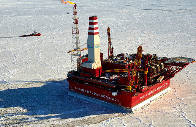 The Prirazlomnaya oil rig