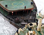 Two nuclear powered icebreakers dock in the Kara Sea