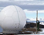 Satellite antennas in the town of Barentsburg