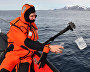 Collecting sea water samples to detect polycyclic aromatic hydrocarbons near Svalbard