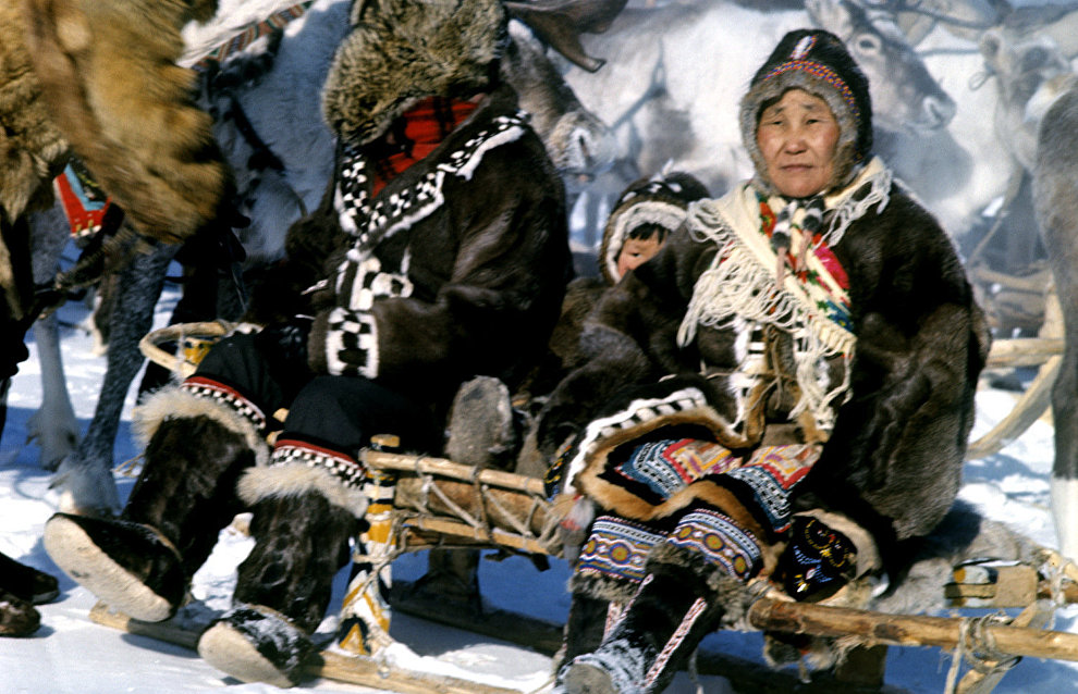 Reindeer breeders from the community of Mom in Yakutia