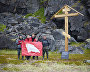 A cross in honor of the centenary of the return of the Sedov and Brusilov expeditions erected at Rynda (Kola Peninsula)