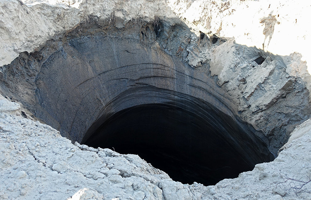 Studying new craters on Yamal
