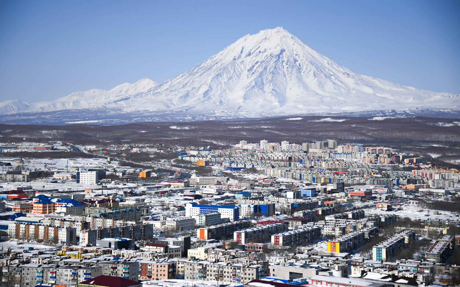 The city of Petropavlovsk-Kamchatsky from Mishennaya Sopka