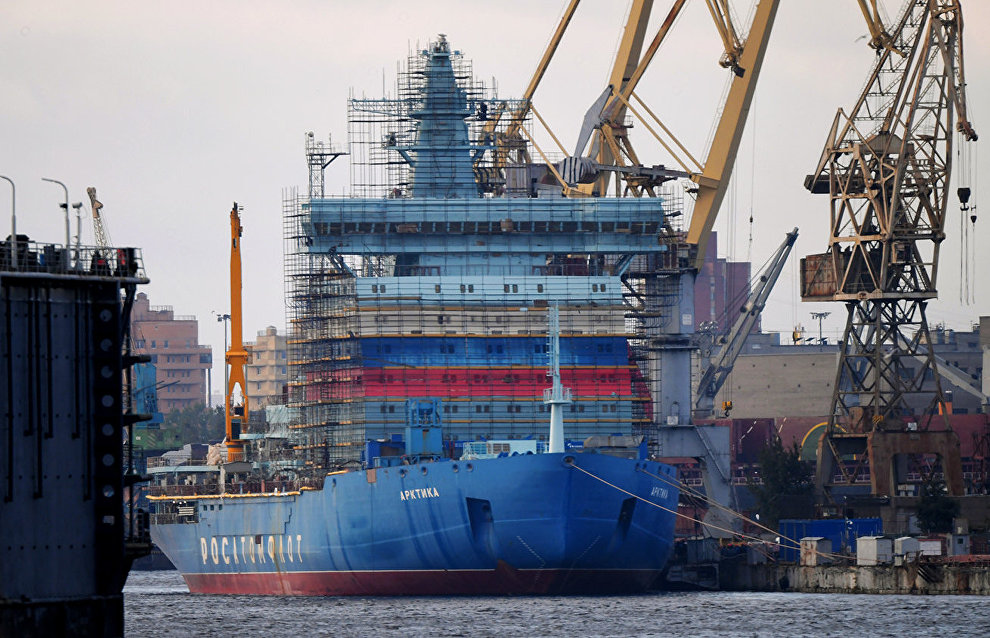 Construction of Rossiya nuclear icebreaker begins