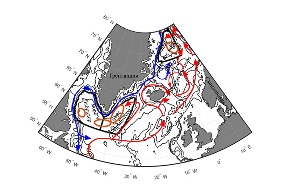 Районы формирования глобальных океанических конвейеров