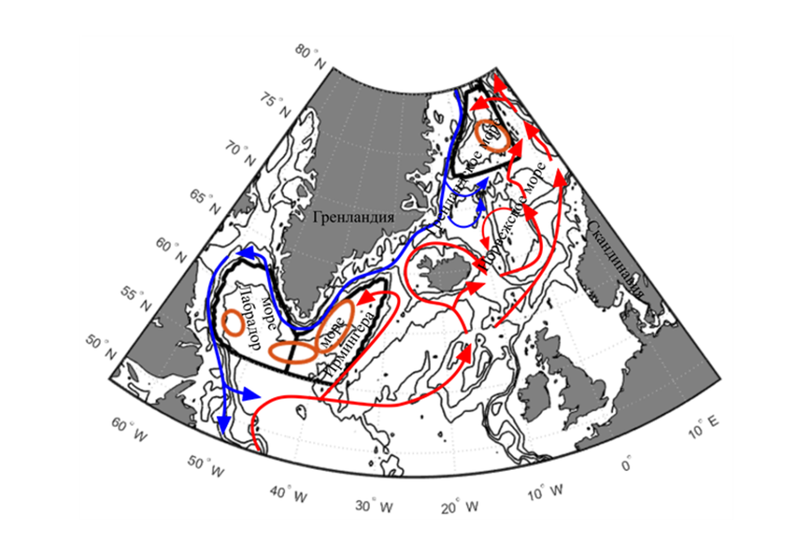 The areas of the global ocean’s deep water conveyor The areas of the global ocean’s deep water conveyor