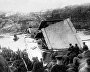 Soviet soldiers beside a bridge destroyed by German troops. Petsamo–Kirkenes operation (Norway)