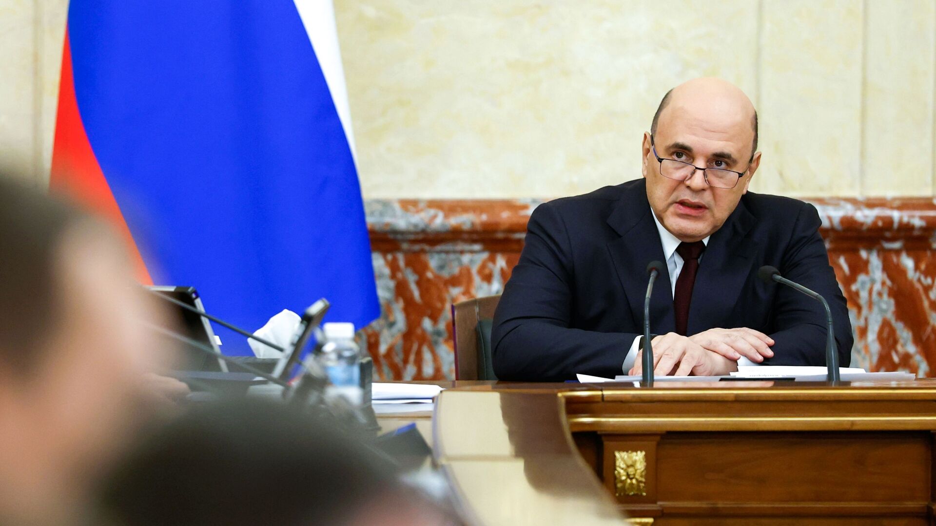 Председатель правительства РФ Михаил Мишустин проводит заседание кабинета министров РФ - РИА Новости, 1920, 24.12.2025