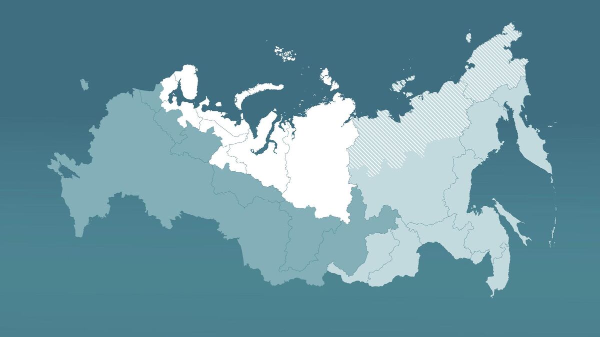 Карта Российской Федерации с Арктической зоной и Дальним Востоком