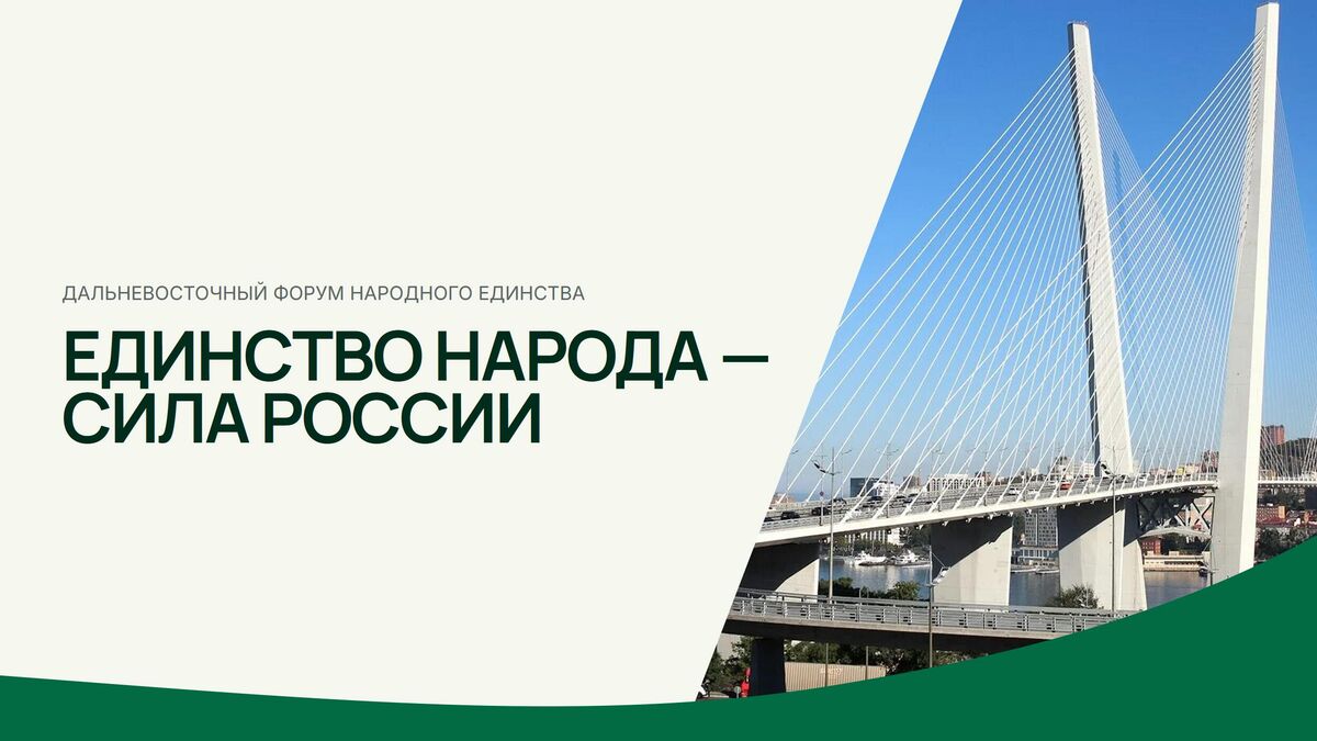 Дальневосточный форум народного единства Единство народа – сила России