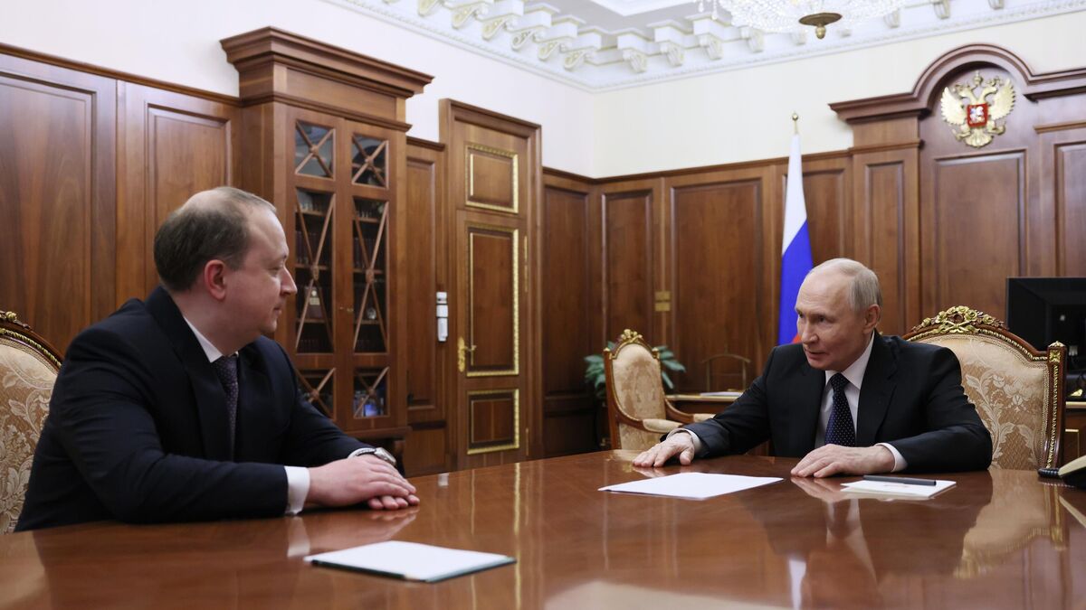 Встреча президента Владимира Путина с главой ОСК Андреем Пучковым  