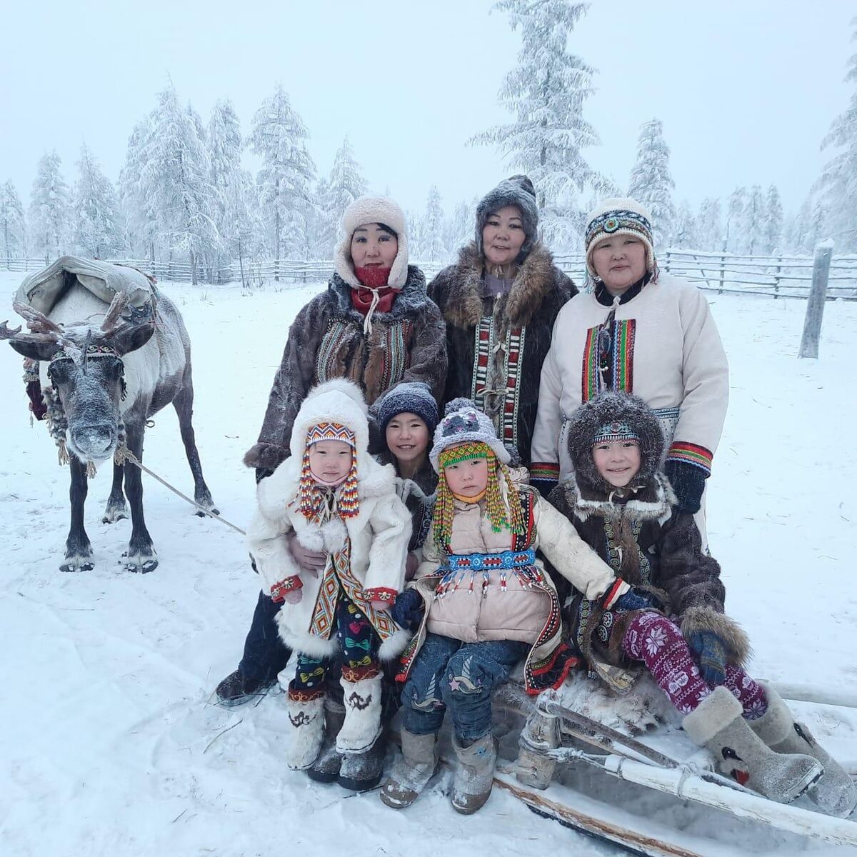 Воспитанники кочевой школы 