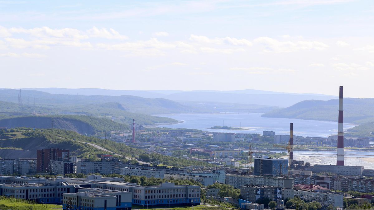 Вид на город Мурманск 